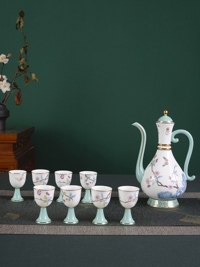 春華酒壺高腳杯白酒杯套裝家用